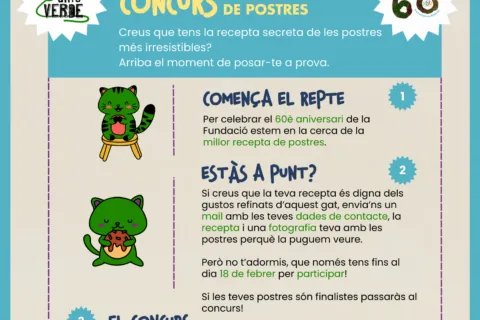 ¡Participa en el Concurso de Postres de El Gato Verde para celebrar los 60 años de la Fundación!